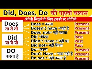 Do, Does, Did – Learn Correct Usage in English Grammar with Easy Examples