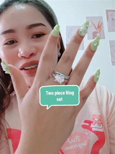 Elegant Two Piece Women's Square Matching Ring Set