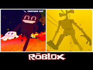 Cartoon cat & Siren head in The Scary Button! By MrNotSoHERO Roblox