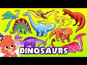 Learn Dinosaurs for kids | Learning Dinosaur Names for Children | T-rex Stegosaurus