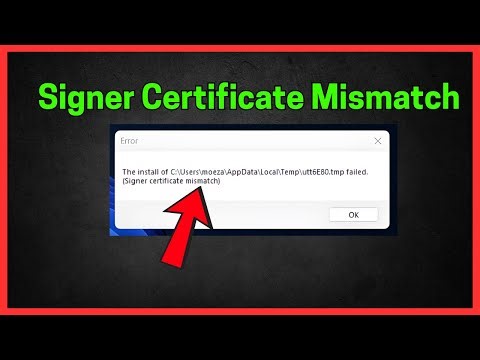 Fix Signer certificate mismatch error