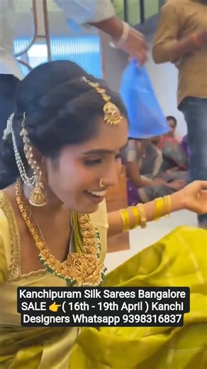 Kanchipuram Silk Sarees Bangalore SALE 👉( 16th - 19th April ) Kanchi Designers Whatsapp 9398316837