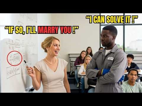 Solve This Equation and I’ll Marry You – Professor Laughed, Then Froze When the Janitor Solved It,,,