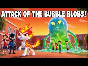 “Alien Bubble Slime Attacks the School! Snowy the Fire Cat Saves the Day!”