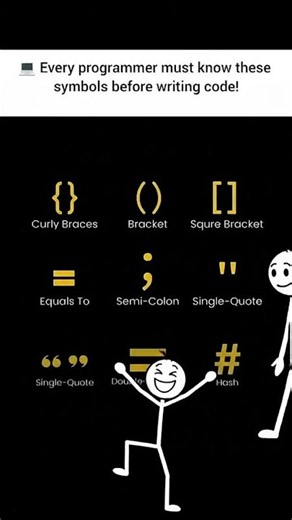 Every programmer must know these symbols before writing codes #learntocode #programmingtips #coding