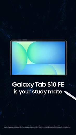 Add your new pal, #GalaxyTabS10 FE to that to-do. After all, you have 3 reasons to make it. #GalaxyAI #Samsung #SamsungGH | Samsung