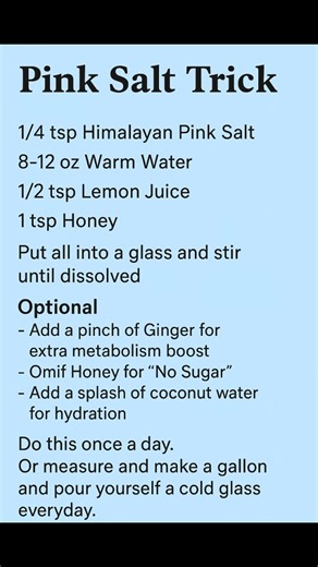 1.6M views · 6.7K reactions | Pink Salt Trick Ingredients: 1/4 tsp...