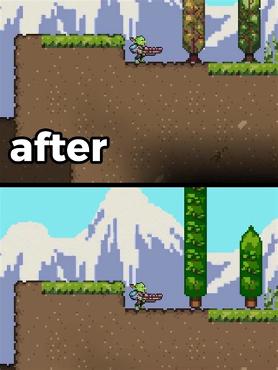 Updated the tree visuals in my 2D adventure/craft game Is it better? What do you think? #indiedev #gamedev #indiegame #2dadventure