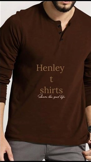 Henley Neck T-shirts | Mens Cotton Regular Fit T-shirts👕 #amazonfinds #mensfashion #tshirt #shorts