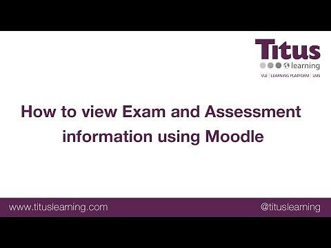How to view Exam and Assessment information using Moodle