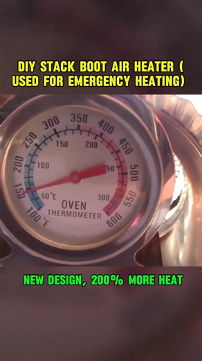DIY Stack Boot Air Heater (Used for Emergency Heating) — New Design, 200% More Heat #diyheater #emergencyheater #homemadeheater #diyheater #DIY | Basil Ben