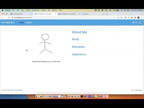 How to create a web site using Quarto, RStudio, and GitHub Pages (w/ code template)