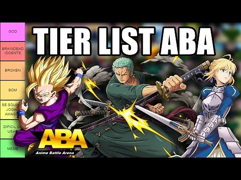 TIER LIST COMPLETA ABA (ANIME BATTLE ARENA)│ROBLOX