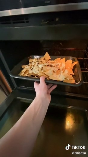 Finally, nachos from Chipotle. Kinda. #nachos #chipotle #chipotlehack #fyp