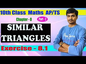 Similar Triangles | Part – 2 |Class 10 Maths | Problems in Exercise – 8.1 | Ramesh Sir Maths Class
