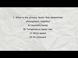 Atmospheric Stability & Lapse Rate Explained | CSIR NET Exam Preparation | MCQs & Concepts