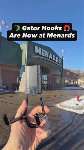 Gator Hooks are officially available at Menards. Swing by your local store or order online for in-store pickup and put our revolutionary magnetic hooks to work. 💪🐊 | Gator Magnetics
