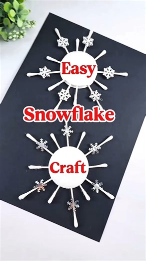 Snowflake Craft – Easy Winter Activity for Kids ❄️✨ #kidscrafts #wintercrafts #snowflakediy #fyp