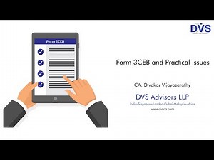 What are the practical issues in filing Form 3CEB