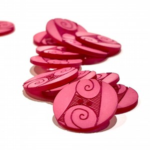 Pretty Vintage Dark Pink Buttons With Spiral Patterns. - Etsy