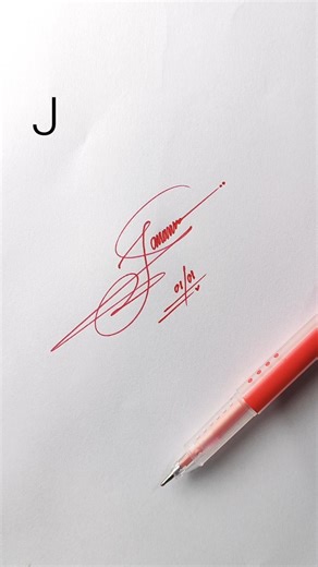 Stylish J signature making tutorial #shorts #signaturestyle #designart