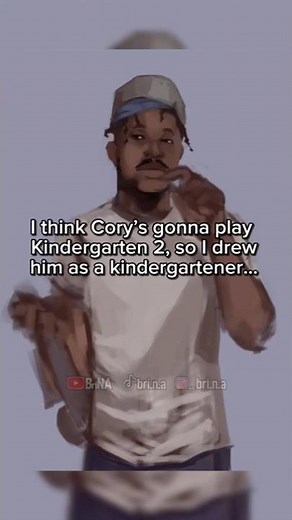 I think Cory’s gonna play Kindergarten 2, so I drew this #kindergarten #coryxkenshin #digitalart