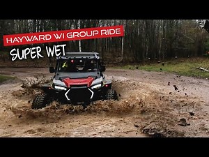 MUDDY, WET, Group ride in Hayward, WI (Wisconsin ATV trails/Polaris Razor)