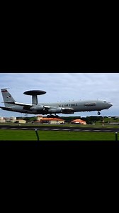 USAF Boeing E-3 Sentry Low Pass in Lajes 🎥 IslandAviation Terceira Azores | Asas dos Açores