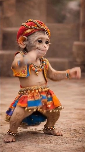 Monkey Dance Madness 🐒🔥#MonkeyDance #ViralShorts #FunnyDance #CuteMonkey #TrendingNow