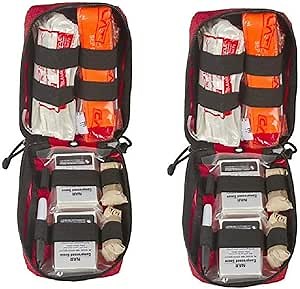 Individual Bleeding Control Kit- Basic,Nylon Bag, Red (2 Pack)
