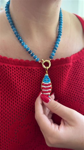 250 Years 4th of July Fish Necklace — Limited Edition Handmade Jewelry