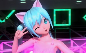 4K高清~【歌姬PV】Hand in Hand【初音 猫耳+白色高级泳装】