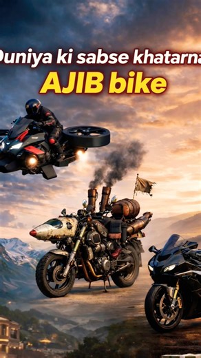 World’s Most Dangerous Ajib Bikes 😱 | Flying Bike bhi fail! #shorts