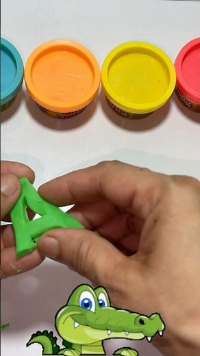 Playdoh letter A | learn abc with playdoh #playdoh #abcs #shorts
