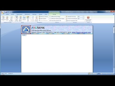 Microsoft word tutorial |How to Quickly Design Your Own Letterhead (header word) in MS Word