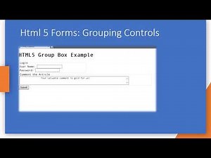 041 HTML5 Groupbox using FieldSet and Legend tags