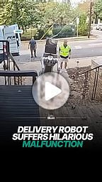 Delivery robot suffers hilarious malfunction