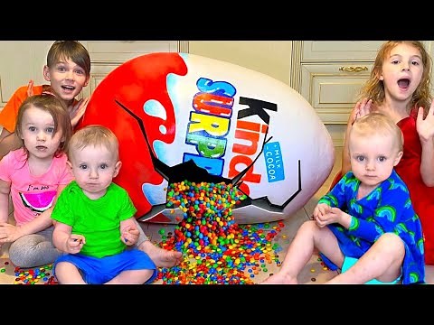Five Kids Chocolate Surprise Eggs + more Children's videos
