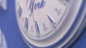 White clock face HD stock footage. Close up of a white clock face suggesting the passing of time.