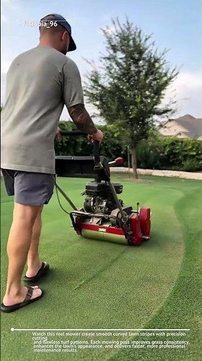 Perfect Curved Lawn Stripes with a Professional Reel Mower