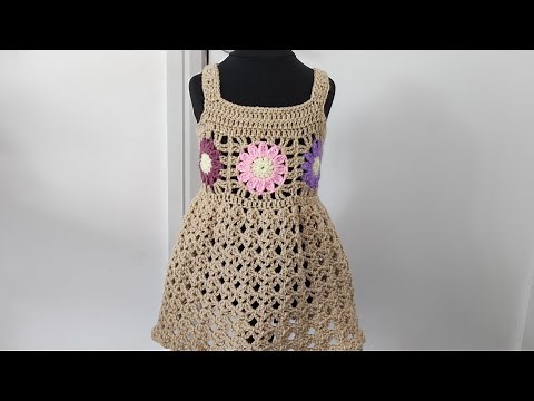 Crochet #101 How to crochet a summer dress for girls 1- 3 years old