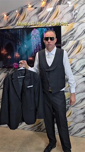 Traje de vestir masculino de 3 piezas para eventos