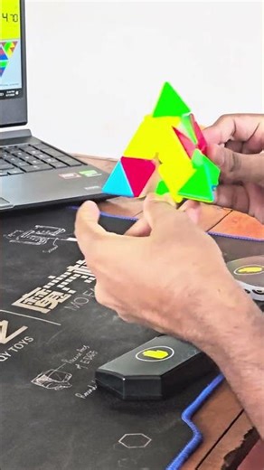 Pyraminx solve 5.96 seconds #shorts #cubing #solving #pyramid #cube