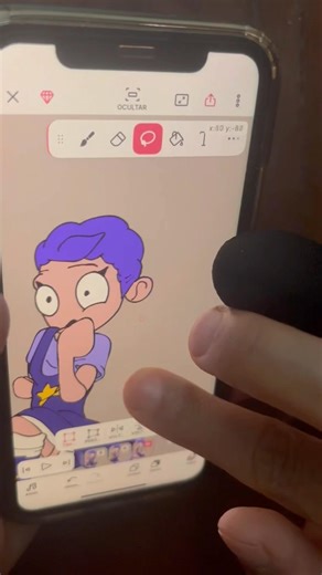 Animating Lily Lovebraids Running with My Fingers (2D Animation Process)