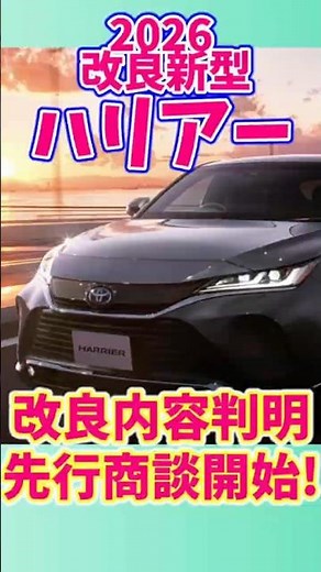 Shorts 7/14/26 New Improved Harrier: Advance Inquiries Open & Details Revealed! Gasoline and PHEV...
