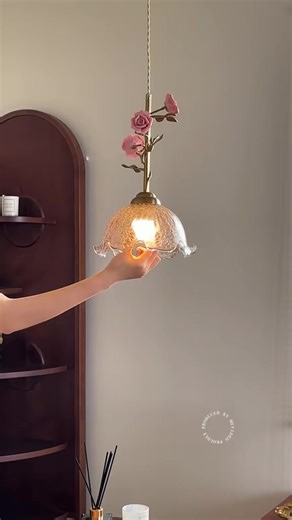 Đèn trần trang trí dáng hoa hồng #xuhuongtiktok #ligting