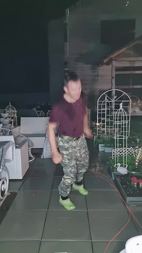 Nighttime Dance Movements in a Backyard Setting