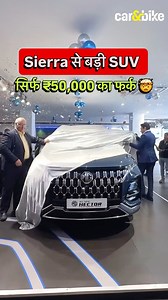2.2M views · 19K reactions | Sierra से बड़ी, फर्क बस ₹50,000 का — MG Hector 2026 अपडेट्स के साथ! . . [ Tata , Tata motors , Tata Sierra , Sierra , Tata Motors Passenger Vehicles , Tata motors India ] #Sierra #TataSierra #TheLegendReturns #tatamotors #tatamotorsindia | CarAndBike Hindi | Facebook