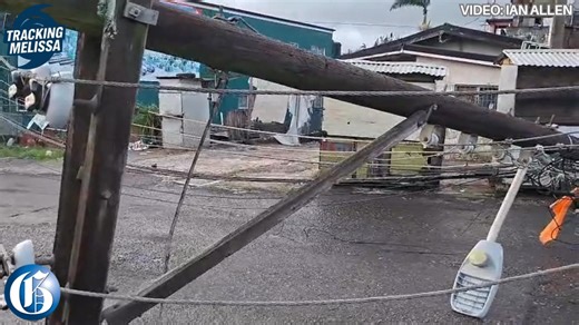 12K views · 77 reactions | A downed utility pole is seen along Nashville Road in Mandeville, Manchester after the passage of Hurricane Melissa. The system wreaked havoc and caused catastrophic damage all across Jamaica. #GLNRToday #TrackingMelissa | Jamaica Gleaner | Facebook