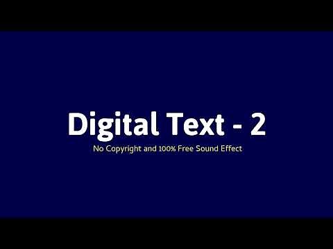 Digital Text Sound Effect | Electronic Typing Sound Effect